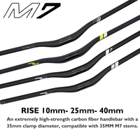 35mm Carbon MTB Handlebar 800mm, 10/25/40mm Rise, for Enduro DH MTB, High-Strength Lightweight 250g, 8° Backsweep 4° Upsweep