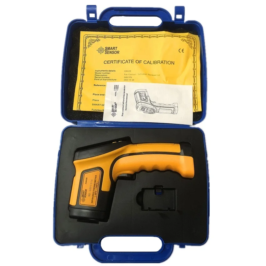 AS852B Digital IR เครื่องวัดอุณหภูมิ Contact Instant อ่านเครื่องวัดอุณหภูมิอินฟราเรดเลเซอร์อิเล็กทรอนิกส์ปืนอุณหภูมิการวัดเมตร