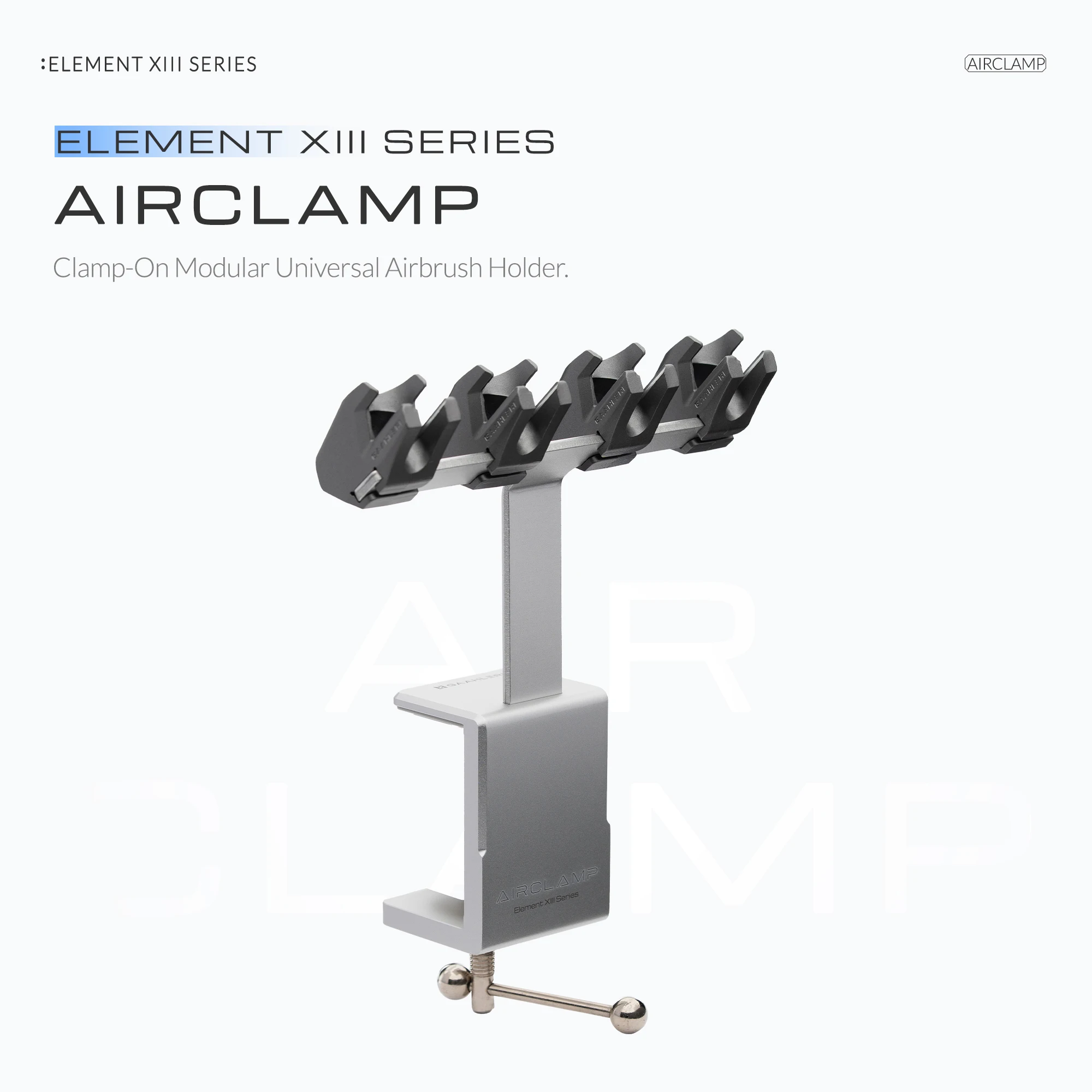 Gaahleri AirClamp Airbrush Holder with Non-Slip Pad, Protects Worksurface