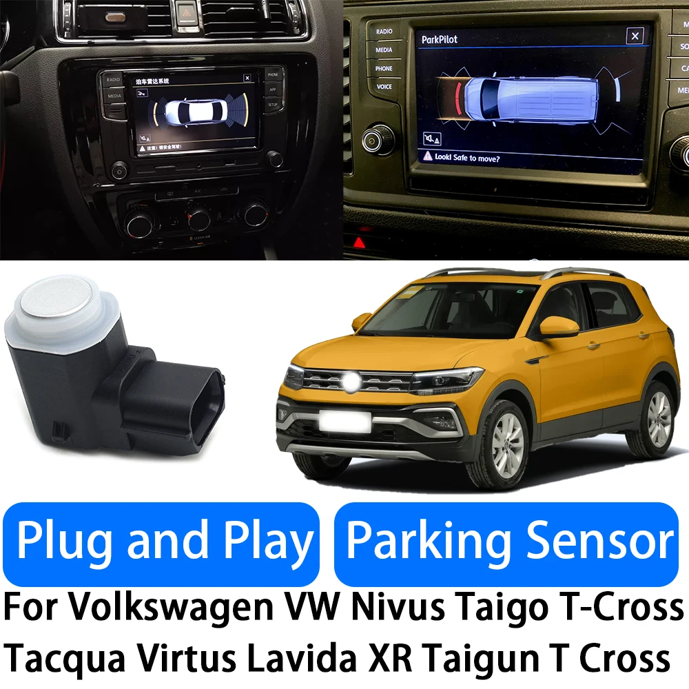 For Volkswagen VW Nivus Taigo T-Cross Tacqua Virtus Lavida XR Taigun T Cross Radar Easy Install OEM Fit Parking Sensor System