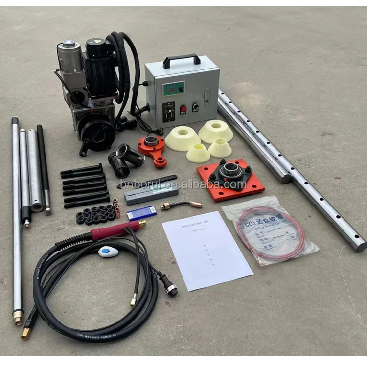 Portable Journal Lathe 285mm Working Length Automatic Turning boring Welding Machine Shaft Turning Truck Repair