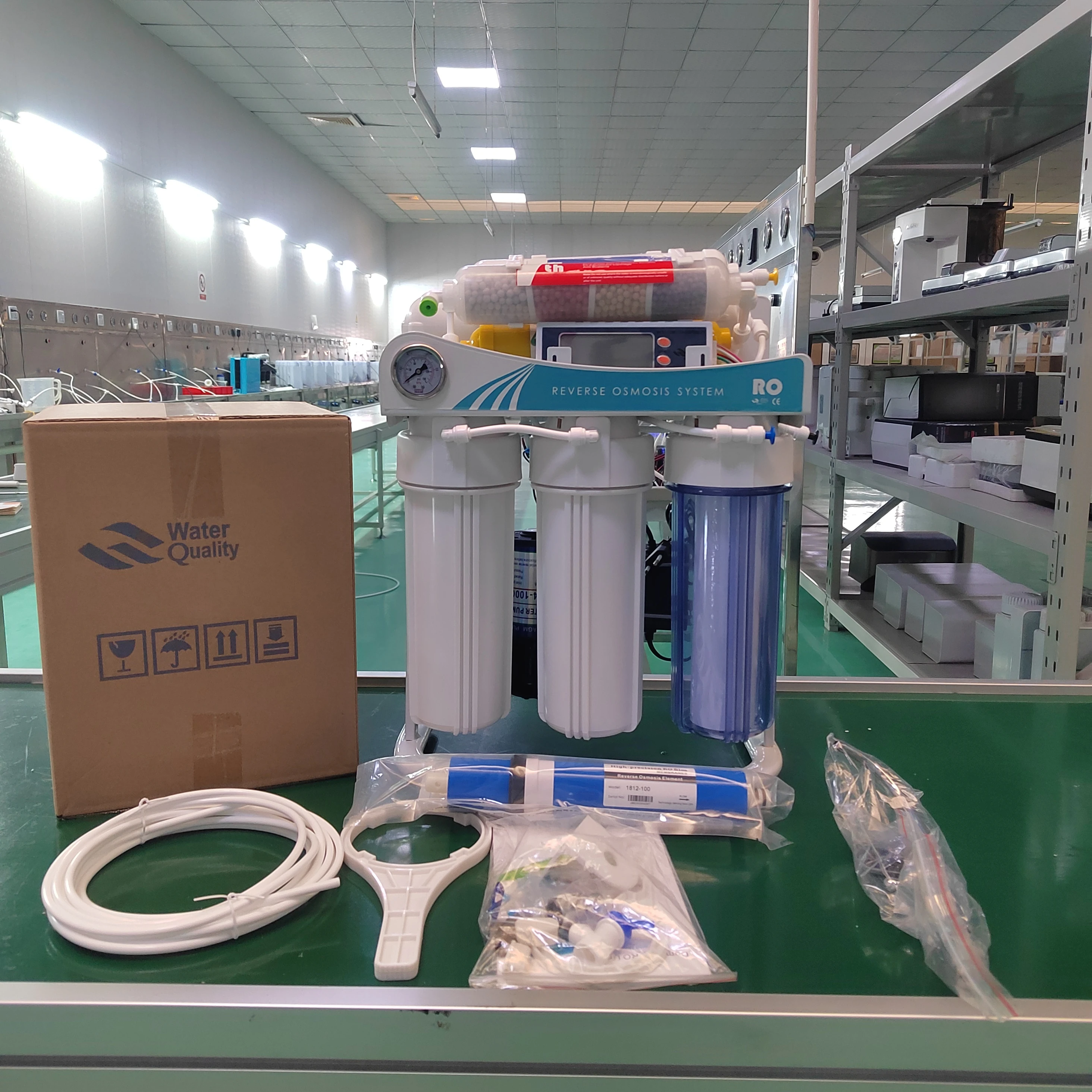 

+TDS Display 100GPD 7 Stages Reverse Osmosis Water Filter System for Home Water Purifiers