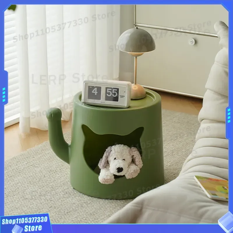 Modern Minimalist Cat Nest Side Table Small Apartment Corner Sofa End Table Internet Celebrity Pet Bed Shared Human Animal