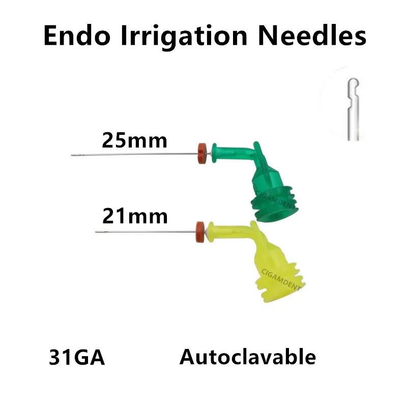 Dental Instruments Endo Irrigation Needle Tip Endodontic Root Canal Syringe Tip 31G 21/25mm Double Side Hole Dentistry Materials