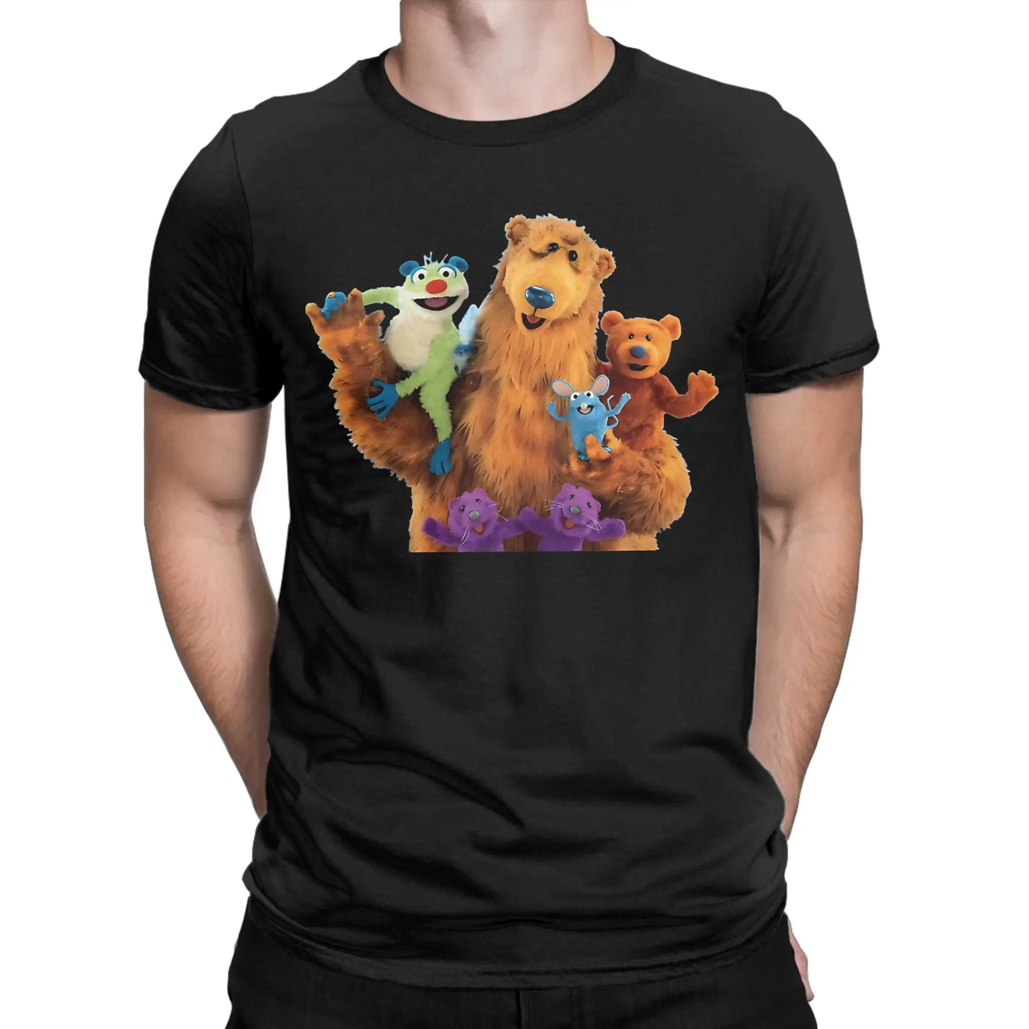 Bear And Friends  Funny 100% Cotton T-Shirt BEAR In The Big Blue House Tops Tees For Men