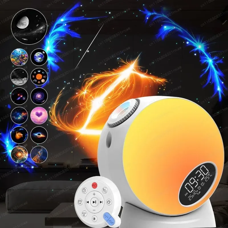 HD Galaxy Star Projector Night  Ultra Clear Starry Sky Projection with Bluetooth Speaker White Noise Machine for Bedroom