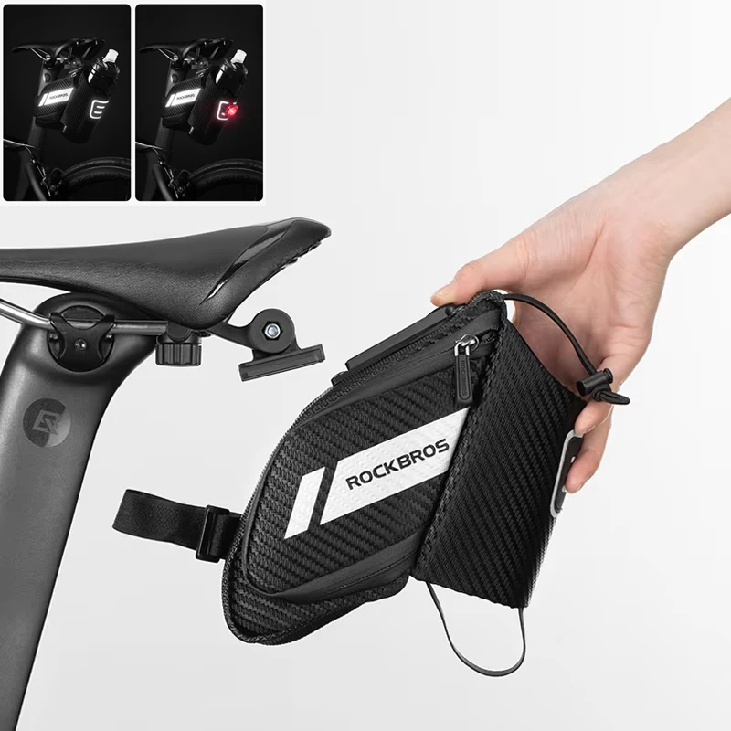 

Bike Saddle Bag Bike Seat Bag with Water Bottle Holder Bicycle Bag Under Seat Waterproof for Road Bike