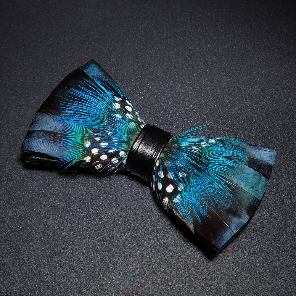 JEMYGINS Neue Design männer Hochzeit Fliege Mode Handgemachte Feder BowTie Geschenk für Geburtstag Party Männer Fliege Anzug Zubehör – Detail 16