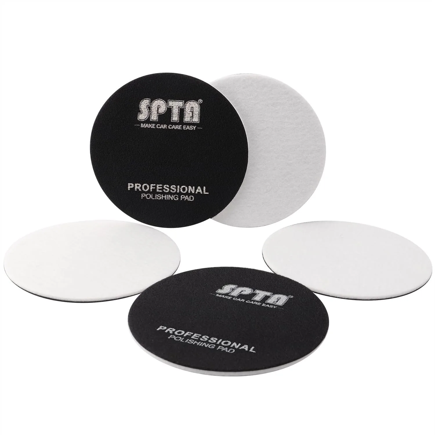 

5 Pcs 6 Inch Glass Polishing Pads Microfiber Buffing Discs For Car Window Scratch Removal And Waterspot Clean
