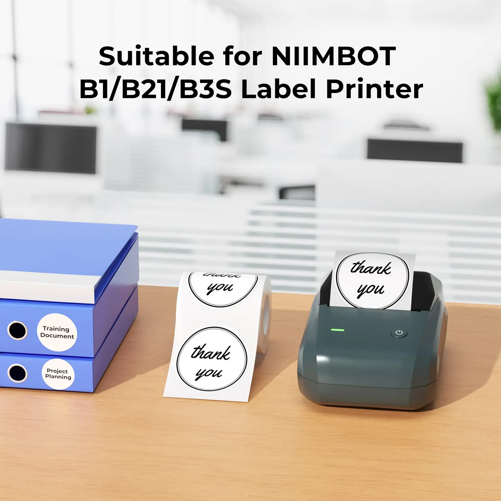 2 Rolls Niimbot B1 B21 B3S Label Self-Adhesive Stickers Paper for Label Printer Auto Adhesive Paper Name-Card Stationary Marking