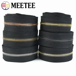 1/2/5Yards 3# 5# Metal Zipper Tapes Bag Clothes Zippers For Jacket Black Zip By The Meter Zips Repair Kit DIY Sewing Accessories