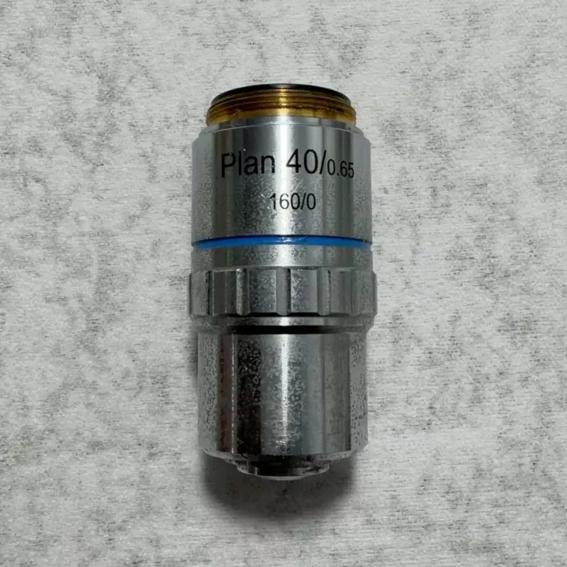 10X/20X/40X 195 Microscope Objective Lens Flat-Field Achromatic Telephoto Vickers Microhardness Tester for Stand Microscope