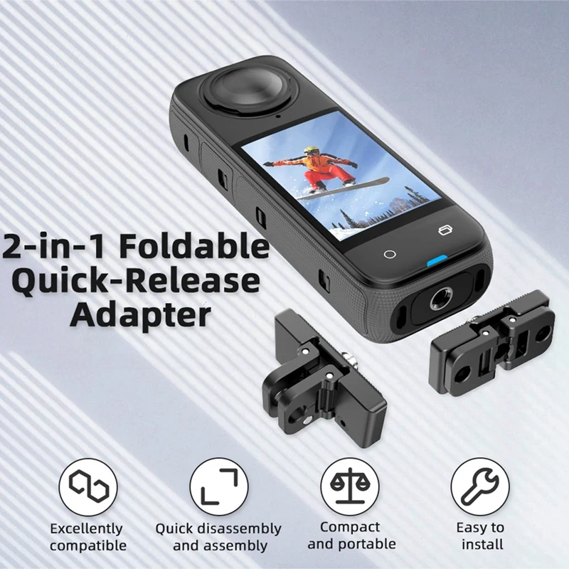 Foldable Mount Adapter Magnetic Quick Release Base For Insta360 X4 Sports Camera Accessories