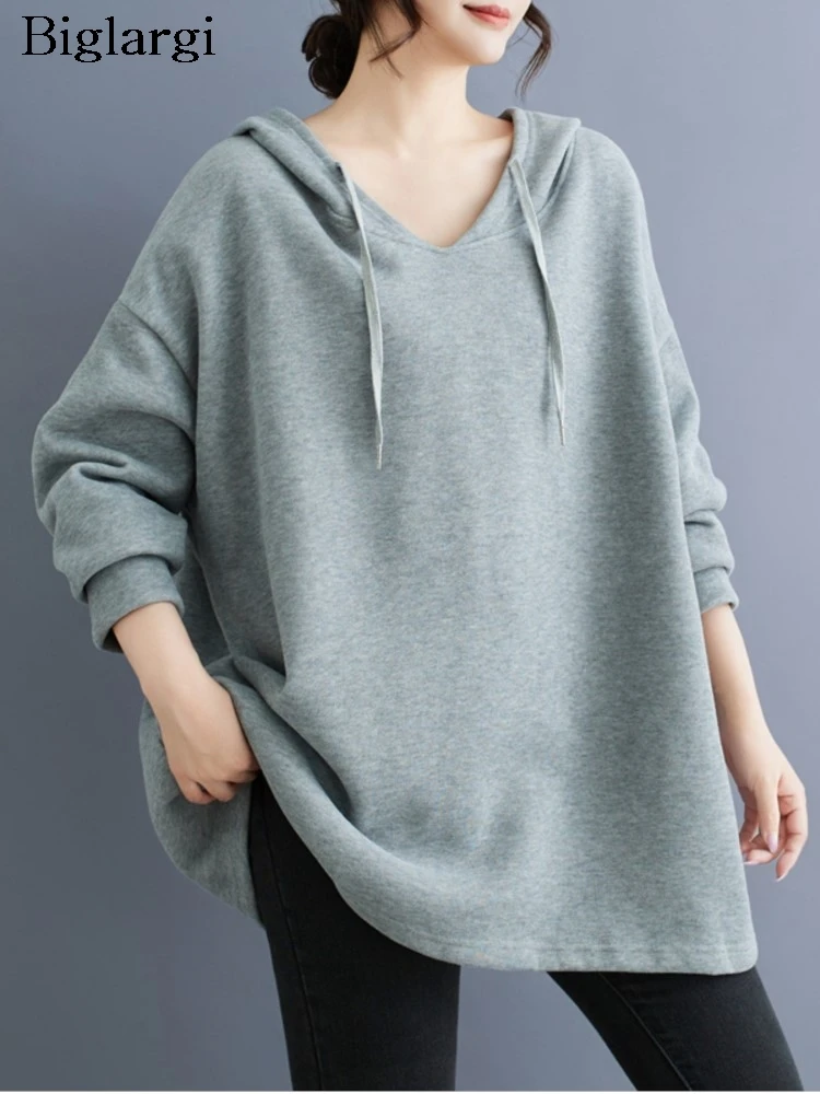 Oversized Gebreide Herfst Capuchon V-hals Trui Vrouwen Losse Casual Modis Dames Truien Lange Mouw Vrouw Truien Tops