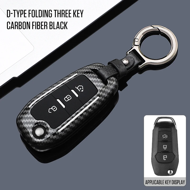 

For Ford Figo 2017 Mondeo 5 Ecosport Puma 2020 Fiesta Mk8 Everest Ranger 3 Buttons ABS Car Remote Key Case Cover Shell Fob