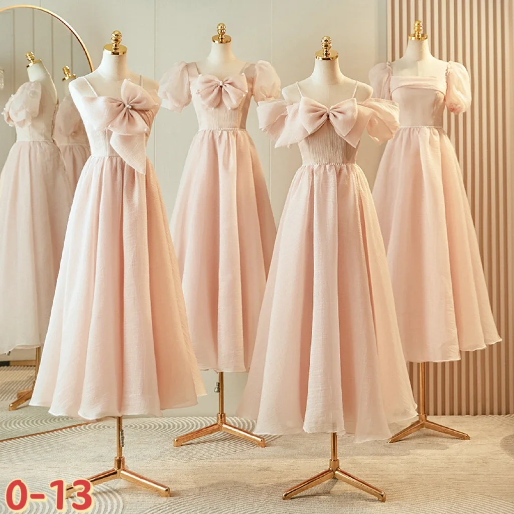 Bridesmaid dress sister group slim niche senior host evening dress for women