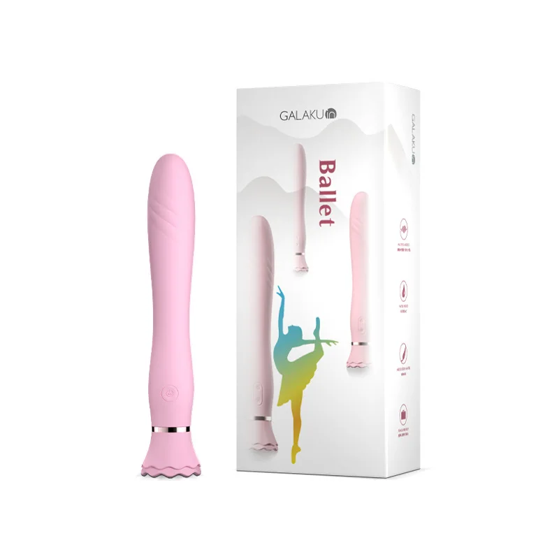 GALAKU Ballet Heating vibrator AV vibrator with suction cup soft bending female masturbate