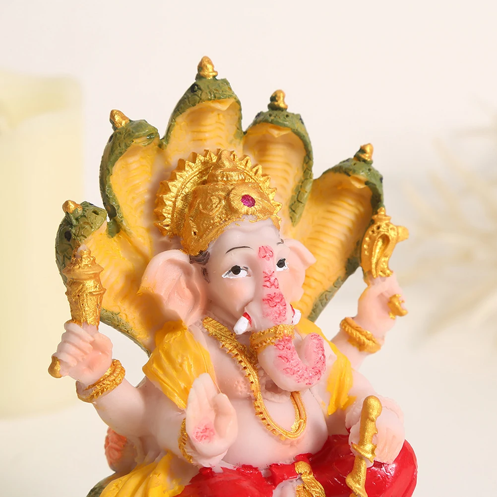 

Resin Ganesha Statue Elephant Head God Sculpture Home Office Decor Indian Ganesha Decoration Desktop Ornament Elephant Sculpture