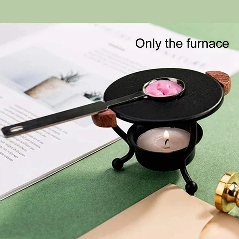 مجموعة ختم الشمع، مجموعة ختم الشمع، أداة ذوبان فرن الشمع لحفلات الزفاف، ختم مغلف الشمع - لا تشمل ملعقة