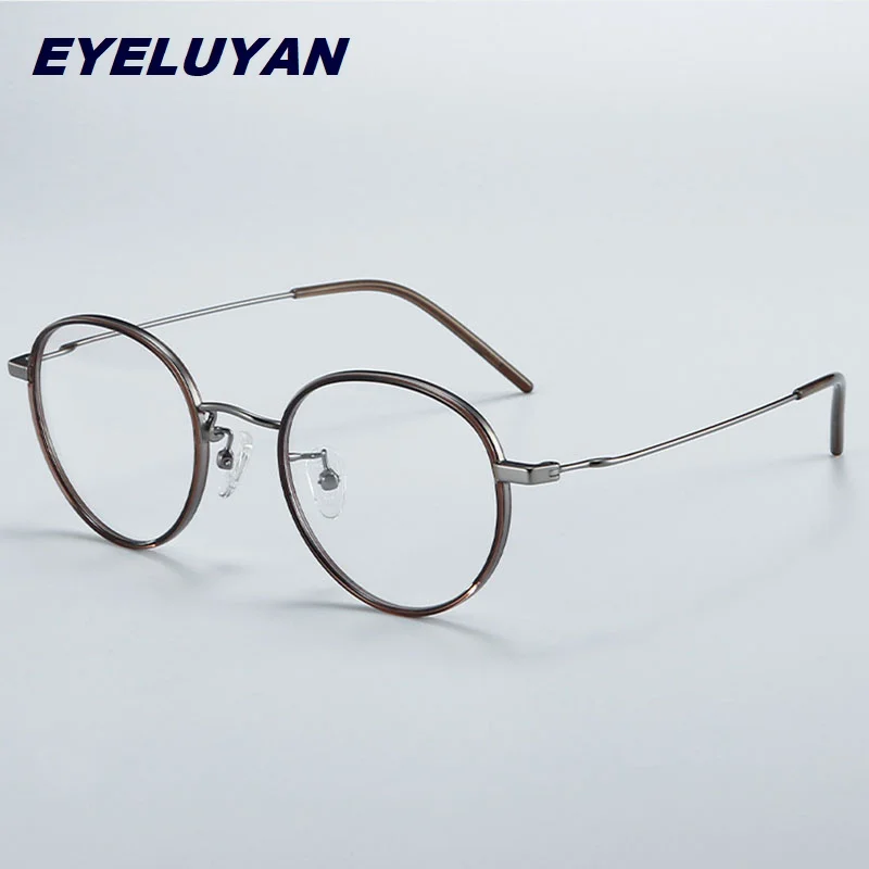 

EYELUYAN 2025 New Optical Glasses Frame Men Women Eyeglass Frames Titanium Eyewear Retro Prescription Myopia Round Eyeglasses