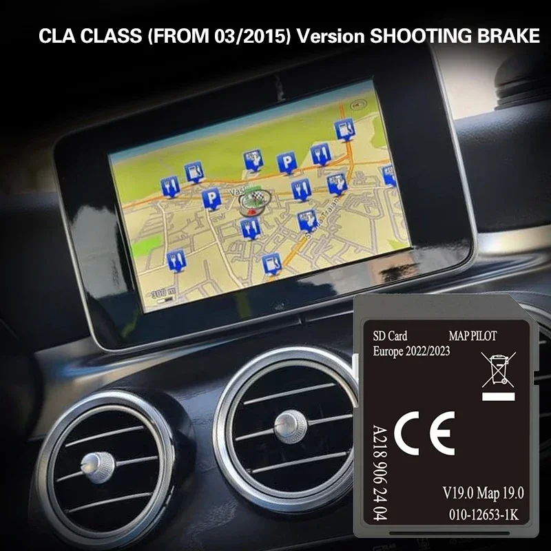 

Подходит для навигатора CLA CLASS (от 03/2015 года), съемки, тормоза, карты памяти SD 32 Гб
