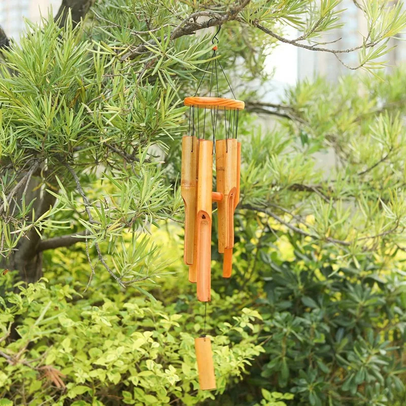 

Bamboo Wind Chimes. 38 Inch Outdoor Indoor Hanging Decorative Wind Chimes. Has A Natural Soothing And Pleasant Sound