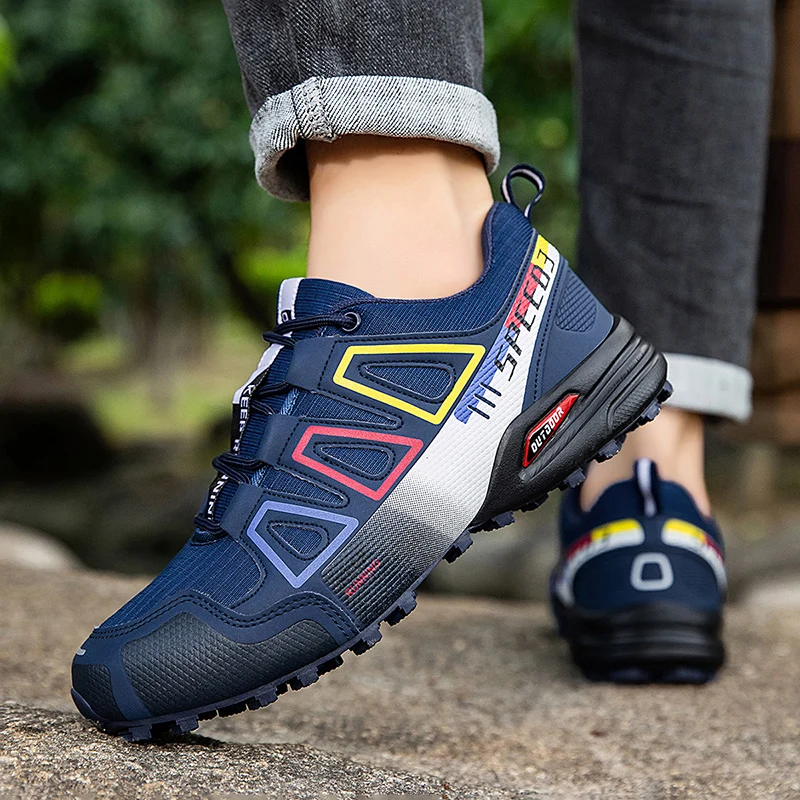 

Zapatos de senderismo para hombre, zapatos deportivos para exteriores, zapatos de senderismo con cordones, zapatos deportivos de