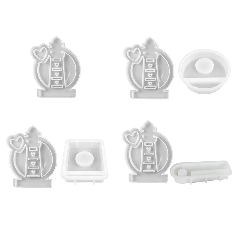 

Lighthouse Holder Molds DIY Combination Silicone Molds Candlesticks Molds X3UC