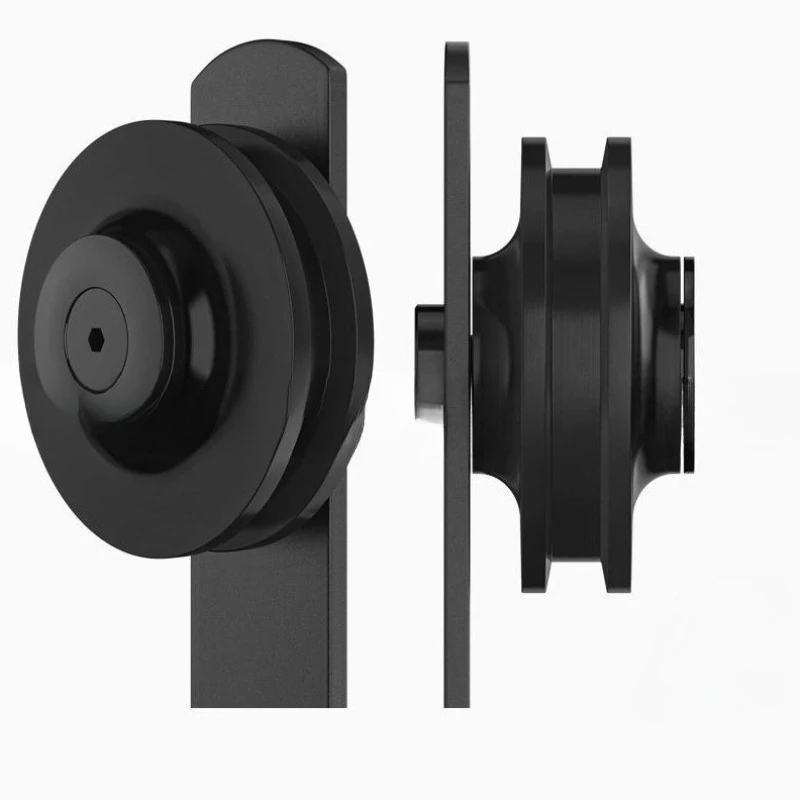 American Barn Door Track Hanging Rail Pulley Sliding Invisible Door Hanging Wheel Hardware Set Translation Door Track