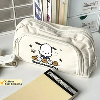 Pochacco Sanrio Anime Kawaii Pen Bag Cute Cartoon Student Pencil Box Stationery Case Large Capacity Cosmetics Storage Bag Gifts