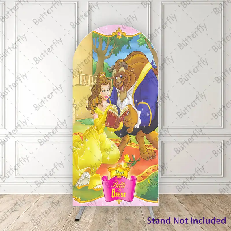 

Royal Garden Adam Belle Princess Book Beauty And The Beast Disney Arch Backdrop Cover Girls Birthday Party Background Decoration