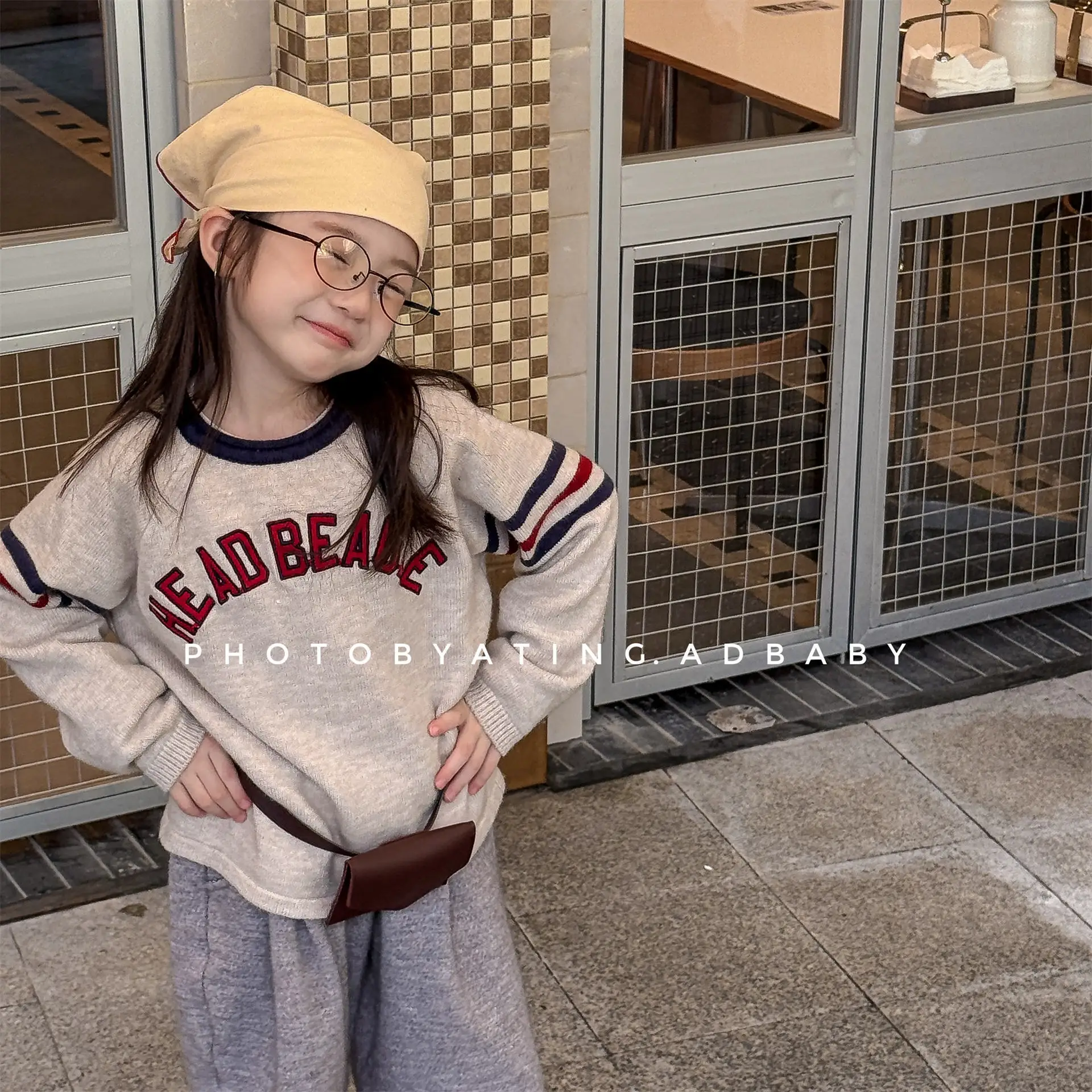 

2025 Winter New Children Casual Sweater Boys Girls Letter Embroidery Tops Baby Warm Knitwear Kids Cotton Knitted Sweater