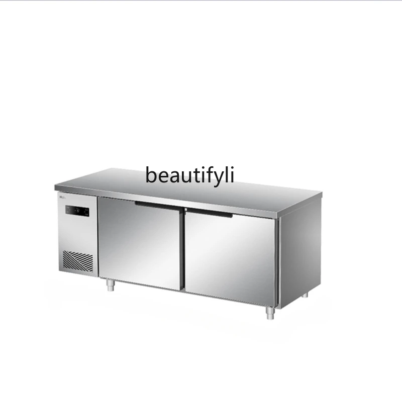 

1.5 M Refrigerated Table Freezer Horizontal Kitchen Industrial Refrigerator 1.8 M Fresh-Keeping Cabinet Freezer