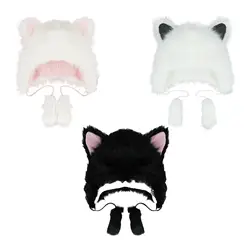 Cat Plush Hat Unisex Cute Portable fashion Funny for New Year Outdoor