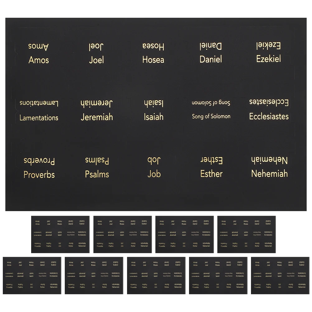 

10pcs Bible Index Tabs Stickers Quick Foil Waterproof Writable Book Accessories Section Dividers Navigation Tools