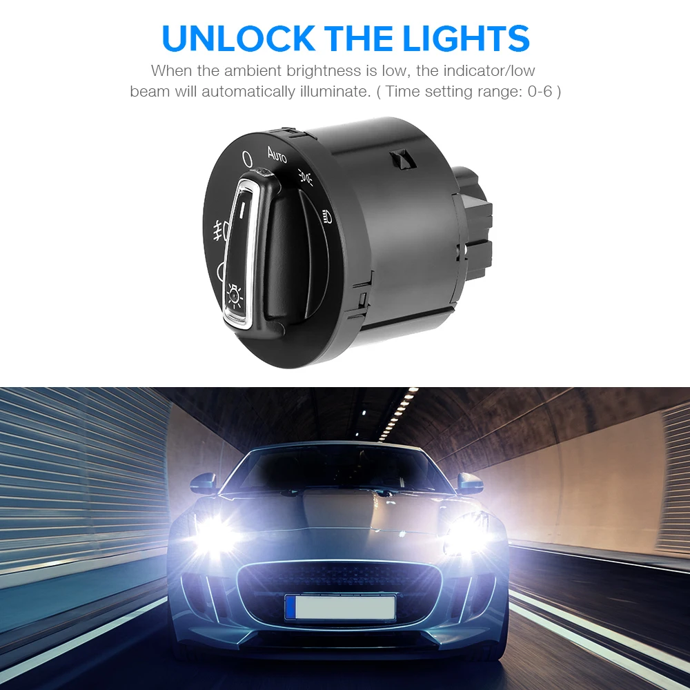 AUTO Headlight Switch For VW Head Lamp Light Sensor Module Upgrade For Volkswagen Goft 7 Touran L lavida T-ROC T-Cross