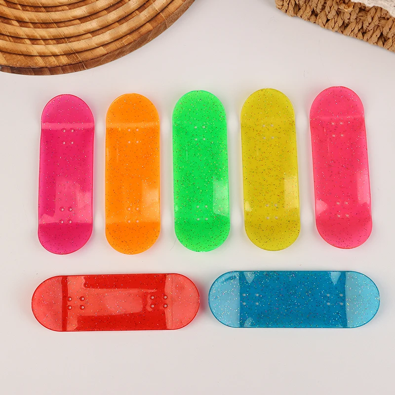 Mini Glow In Dark Finger Skateboard Luminous Fingerboard Deck Toy Kids Stress Relief Toys For Adult Children Gifts