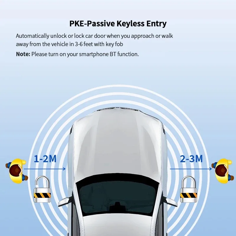 Wireless Smartphone Key App Control Module Keyless Entry Engine Start Compatible with EC002/EC211 Series