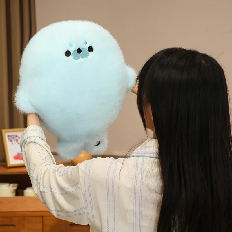 Kawaii Cotton Candy Chubby Seal Hand Warmer Plush