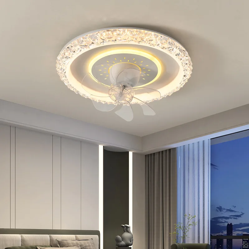 Imagem -03 - Luz de Teto Integrada para Quarto Rotação de 360 ° Vento Forte Led Chandelier Home Decor