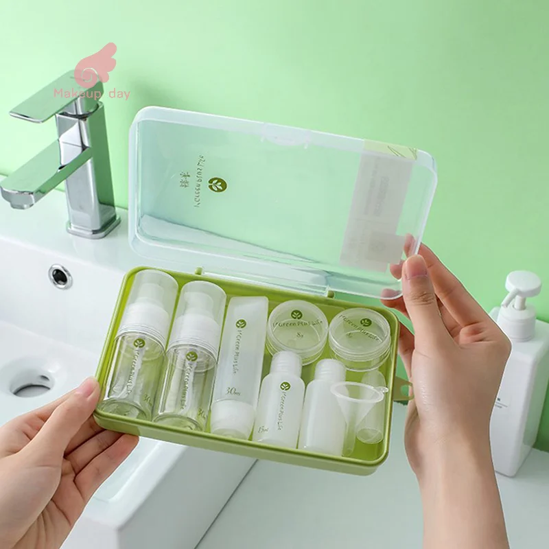 

10pcs/Set Travel Cosmetic Dispenser Bottle Set Portable Cosmetic Skincare Empty Bottle Portable Spray Bottle For Airplane