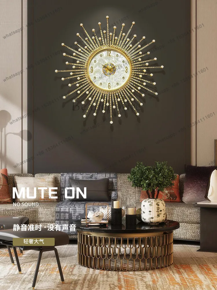 Light luxury atmosphere, solar hour clock wall hanging creative high-end home