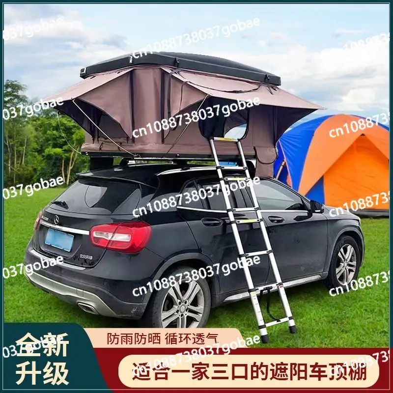 Hard Shell Double Roof Tent House Automatic Folding Sedan Car SUV Off-road Outdoor Camping Self-driving Tour