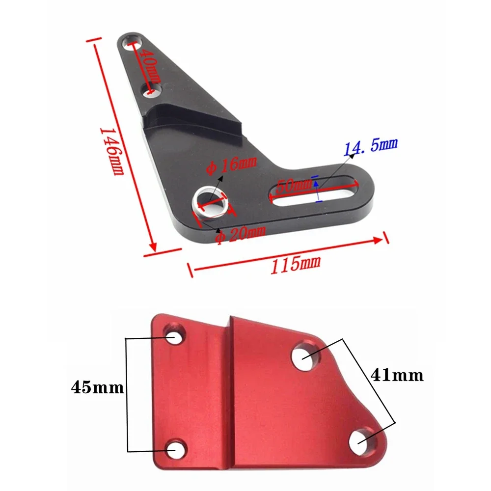 Pinça de freio para Honda Yamaha Scooter Moto, sistema de freio traseiro Flat Fork, suporte adaptador, 220mm discos de freio, 40mm