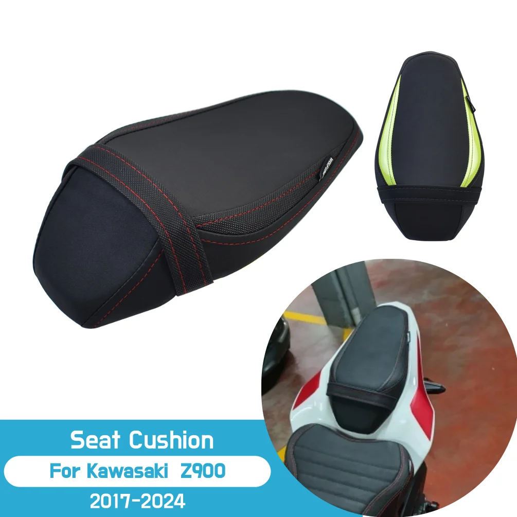 

For Kawasaki Z 900 2017-2024 2023 Z900 Rear Seat Cushion Passenger Seat Pad Cover Motorcycle Motor Accessories Synthetic Leather