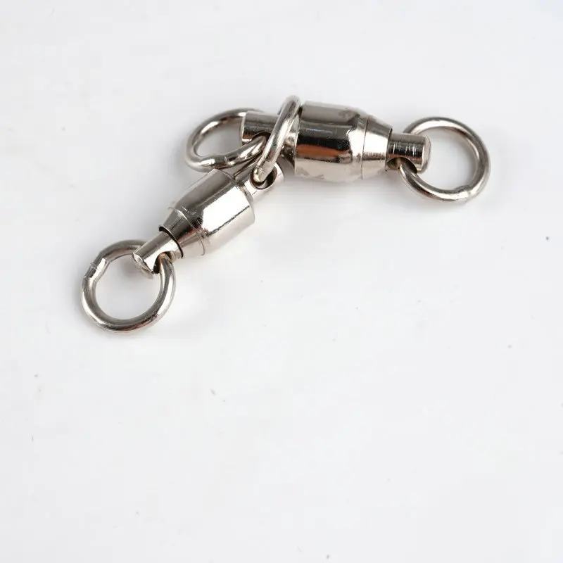 2Pcs Sea Fishing Accessories Swivel Copper Stainless Steel Ball Bearing Parent-child Swivel Connector Boat Fishing Goods Pesca