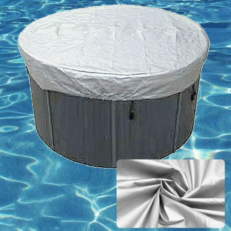 Round Bathtub Cover Outdoor Anti-Uv Spa Hot Tub Dust Cover Foldable Sunscreen Dustproof Waterproof Covers Swimming Pool Cover