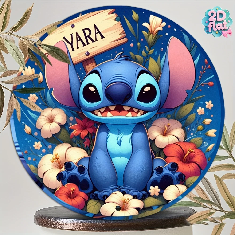 قطعة واحدة من لافتة فنية جدارية معدنية مستديرة - تصميم زهور نابضة بالحياة، ديكور منزلي متين من الألومنيوم للجدار أو الطاولة، عيد ميلاد مثالي