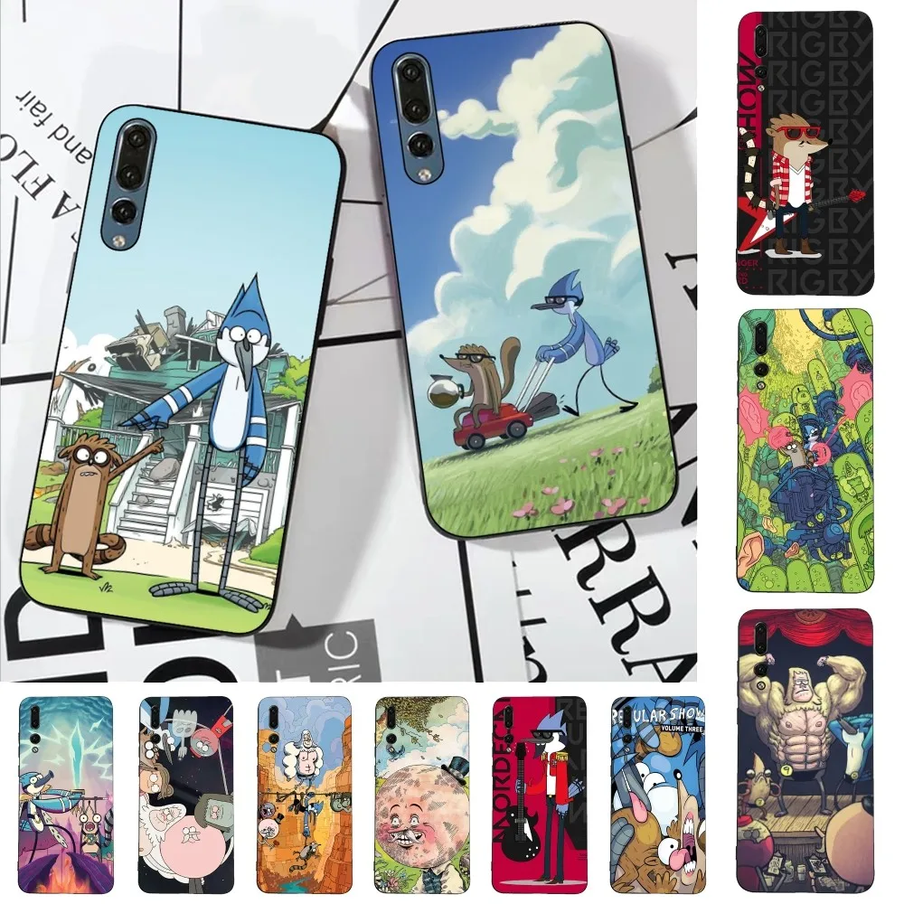 Cartoon Regulars Cute Show Phone Case For Huawei P 8 9 10 20 30 40 50 Pro Lite Psmart Honor 10 lite 70 Mate 20lite