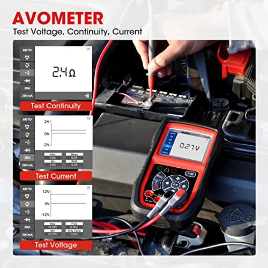 AL539B Obd2 الماسح الضوئي 3in1 قارئ الرمز جهاز اختبار بطارية Avometer لبطاريات 12 فولت تشخيص OBDII الكامل وبداية الدائرة C